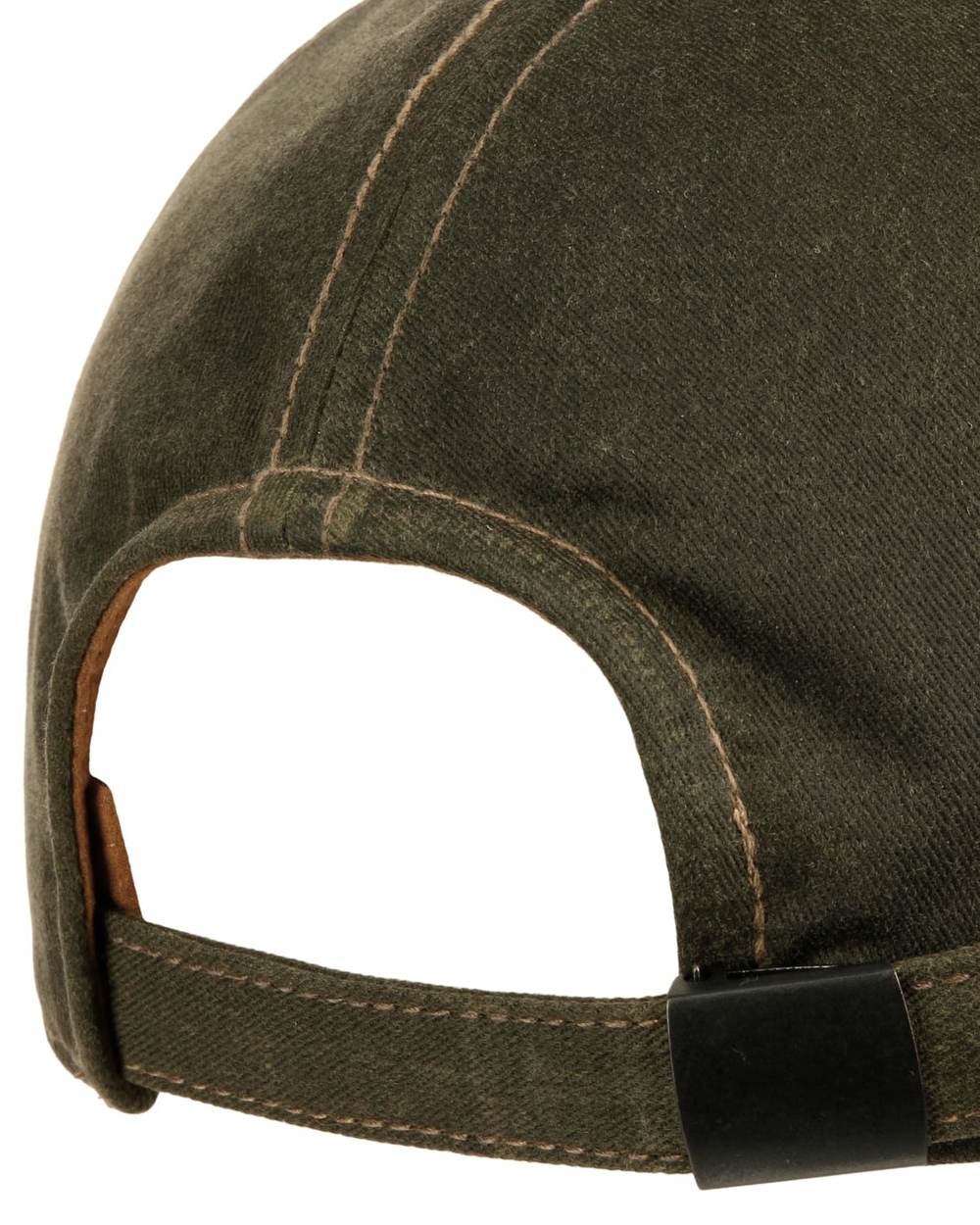 Black Olive coloured Stetson Yankton Baseball Cap on white background 