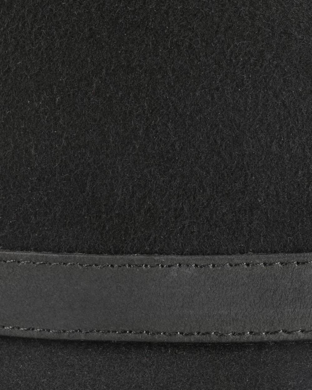 Black coloured Stetson Yutan Wool Hat on white background 