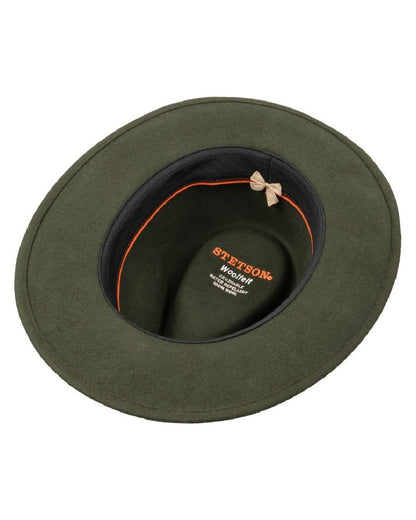 Dark Green coloured Stetson Yutan Wool Hat on white background 