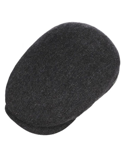 Stetson Belfast Classic Wool Flat Cap in Black/Grey 