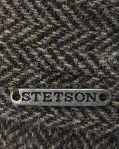 Stetson Belfast Classic Wool Flat Cap in Dark Brown 