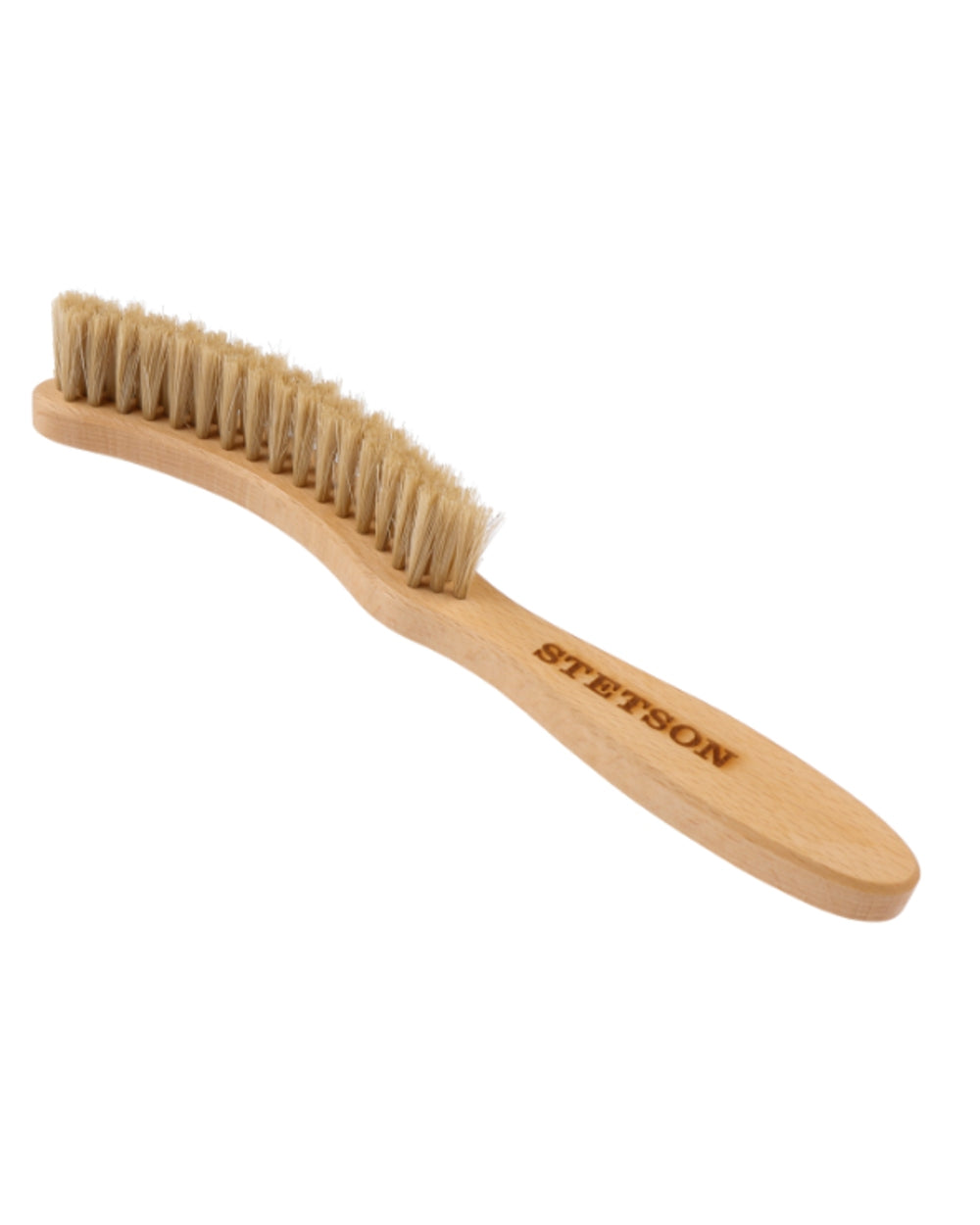 Beige coloured Stetson Hat Brush on white background 