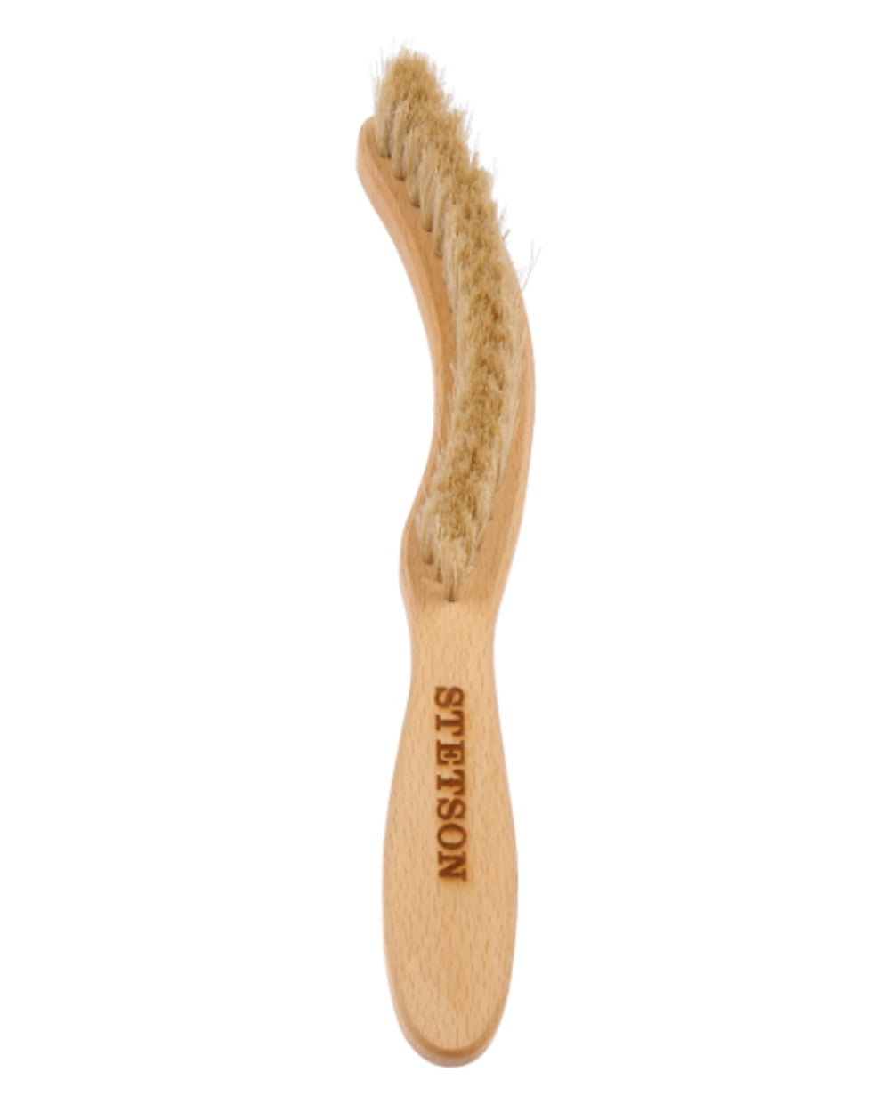 Beige coloured Stetson Hat Brush on white background 