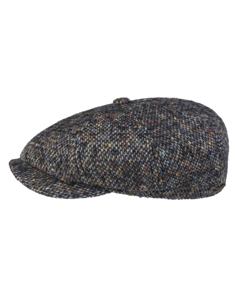 Stetson Hatteras Colour Dots Flat Cap in Navy