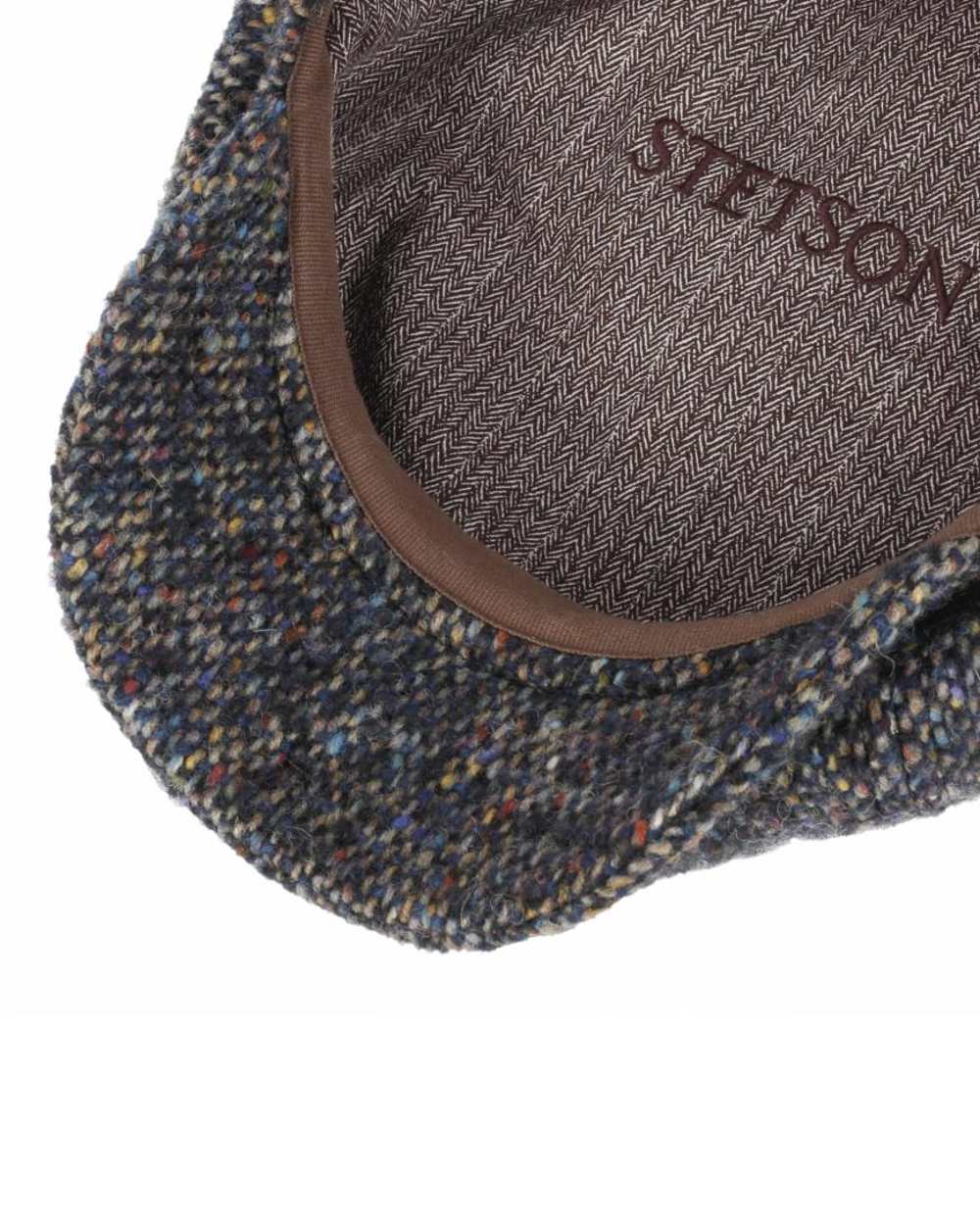 Stetson Hatteras Colour Dots Flat Cap in Navy