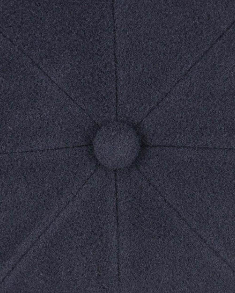 Navy Coloured Stetson Hatteras Noir Cap On A White Background 