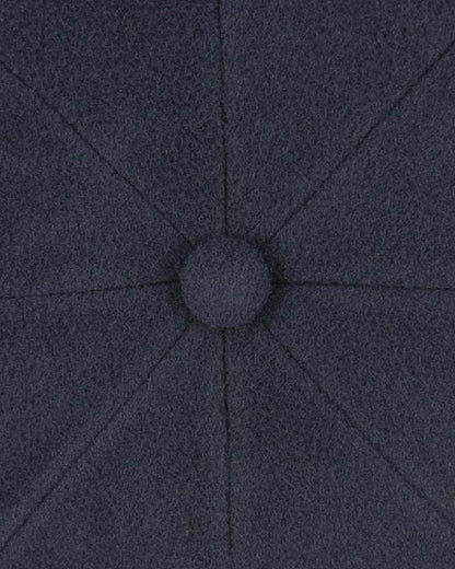 Navy Coloured Stetson Hatteras Noir Cap On A White Background 