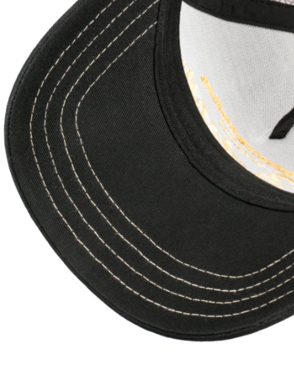 Classic Black coloured Stetson American Heritage Classic Black Trucker Cap on White background 