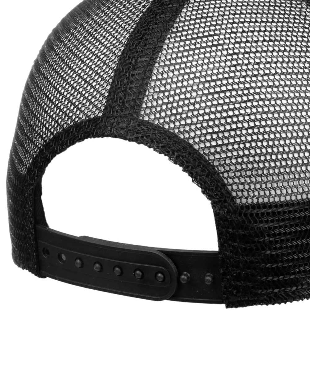 Black coloured Stetson Classic Cotton Trucker Cap on white background 