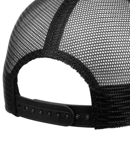 Black coloured Stetson Classic Cotton Trucker Cap on white background 