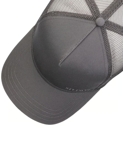 Grey coloured Stetson Classic Cotton Trucker Cap on white background 