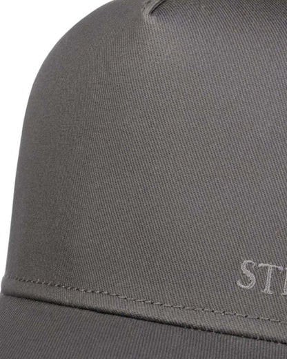 Grey coloured Stetson Classic Cotton Trucker Cap on white background 