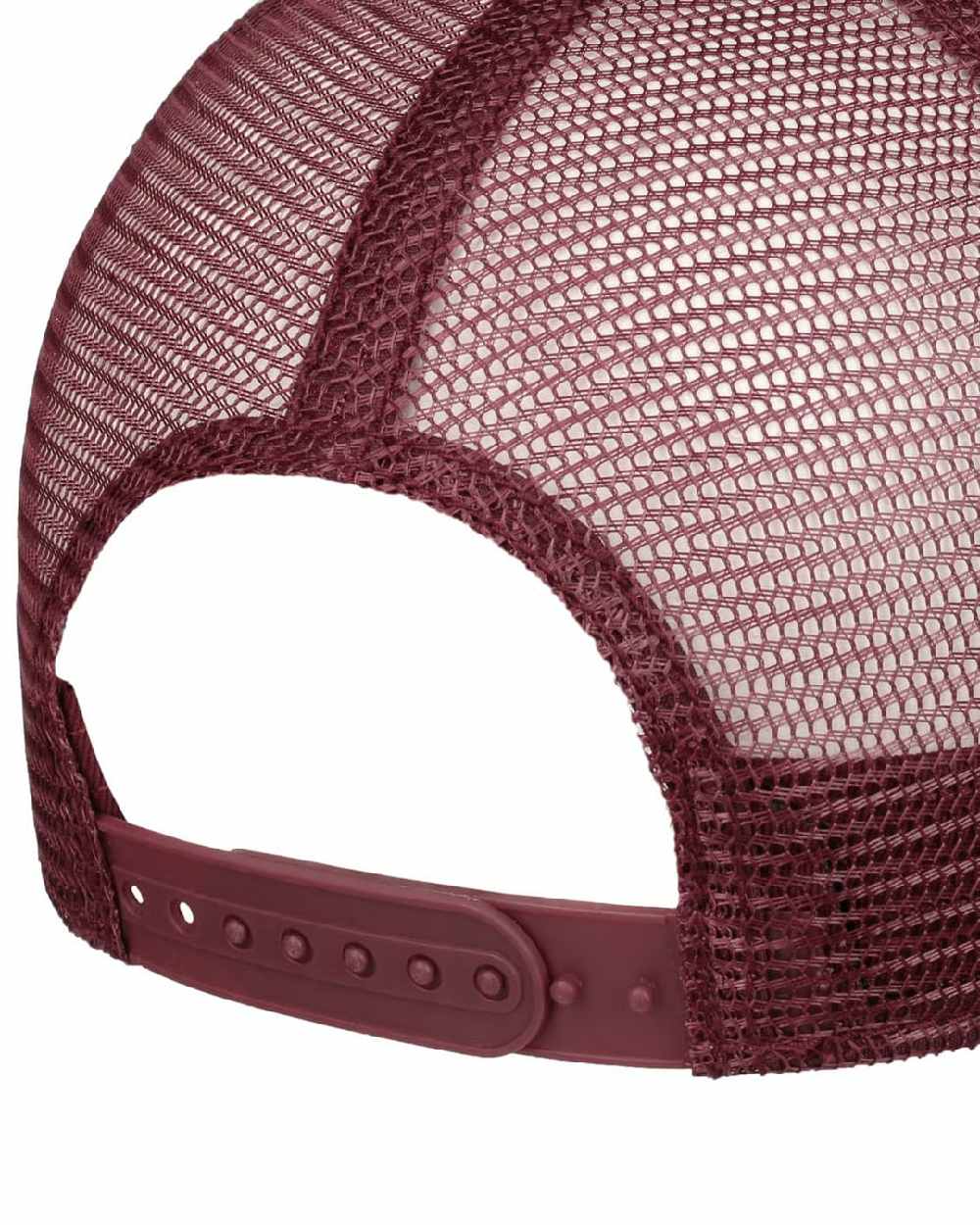 Red coloured Stetson Classic Cotton Trucker Cap on white background 