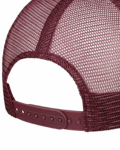 Red coloured Stetson Classic Cotton Trucker Cap on white background 