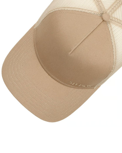 Sand coloured Stetson Classic Cotton Trucker Cap on white background 