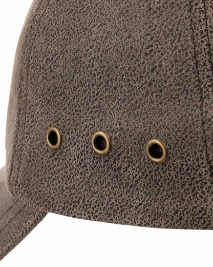 Brown coloured Stetson Liberty Pigskin Baseball Cap on white background 