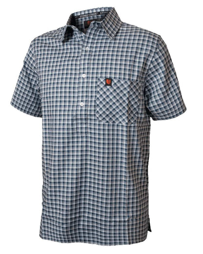 Storm Check Coloured Stoney Creek Mens Checkmate Shirt on White Background 