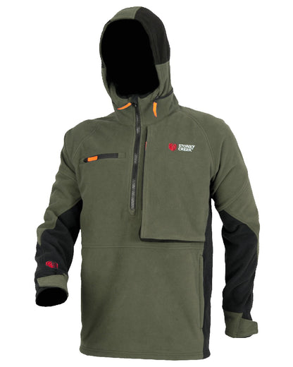 Bayleaf Coloured Stoney Creek Mens Isobar Pullover on White Background 