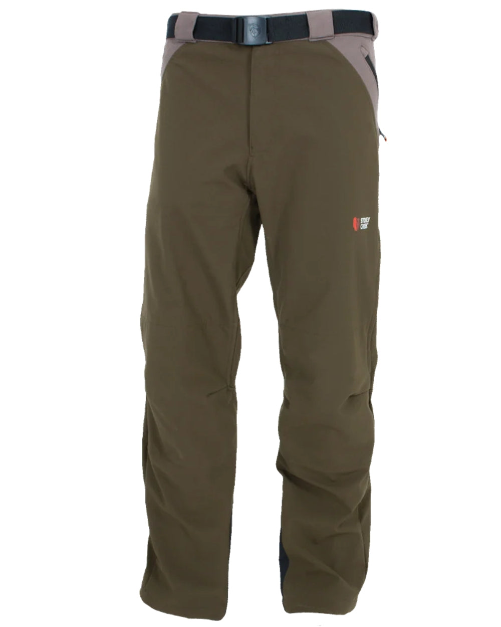 Bayleaf coloured Stoney Creek Mens Landsborough Trousers on white background 