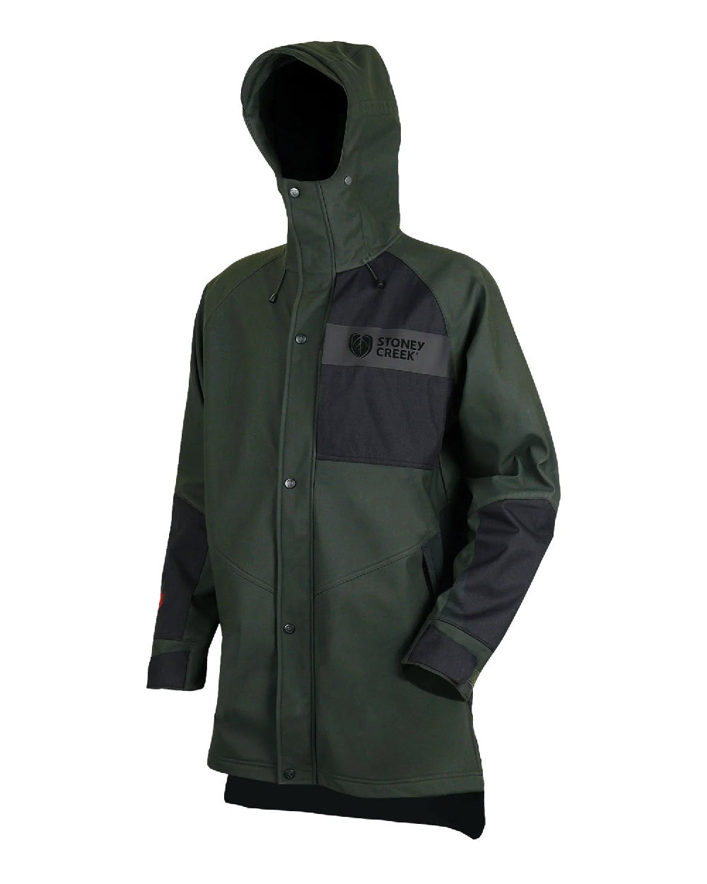 Rosin Black Coloured Stoney Creek Mens Station Jacket on White Background 