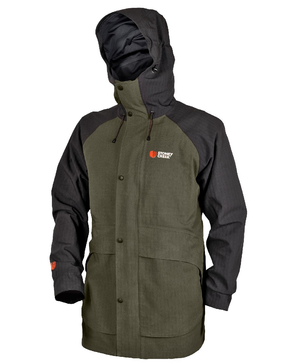 Bayleaf Black Coloured Stoney Creek Mens Tempest Jacket on White Background 
