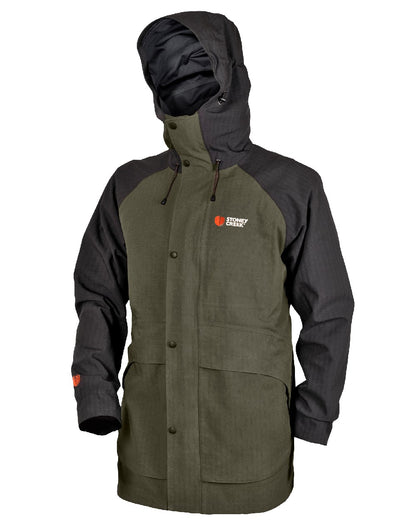 Bayleaf Black Coloured Stoney Creek Mens Tempest Jacket on White Background 