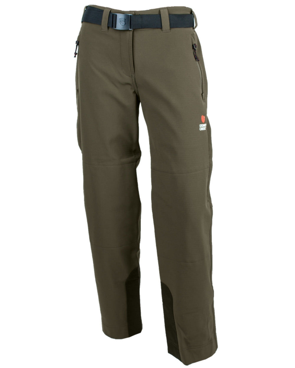 Bayleaf Coloured Stoney Creek Womens Landsborough Trousers on White Background 