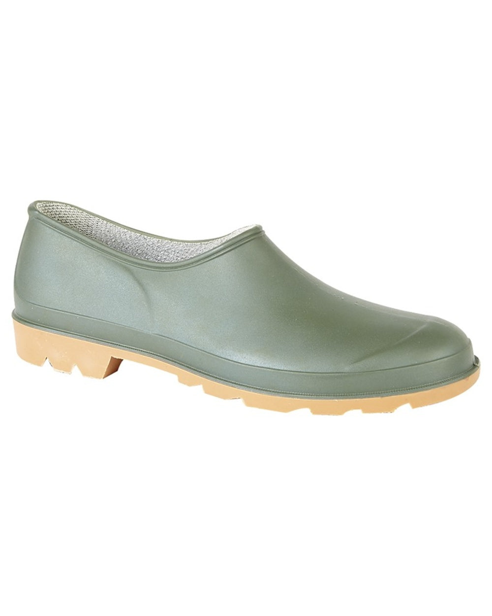 Green coloured Stormwells Gardener Shoe on white background 