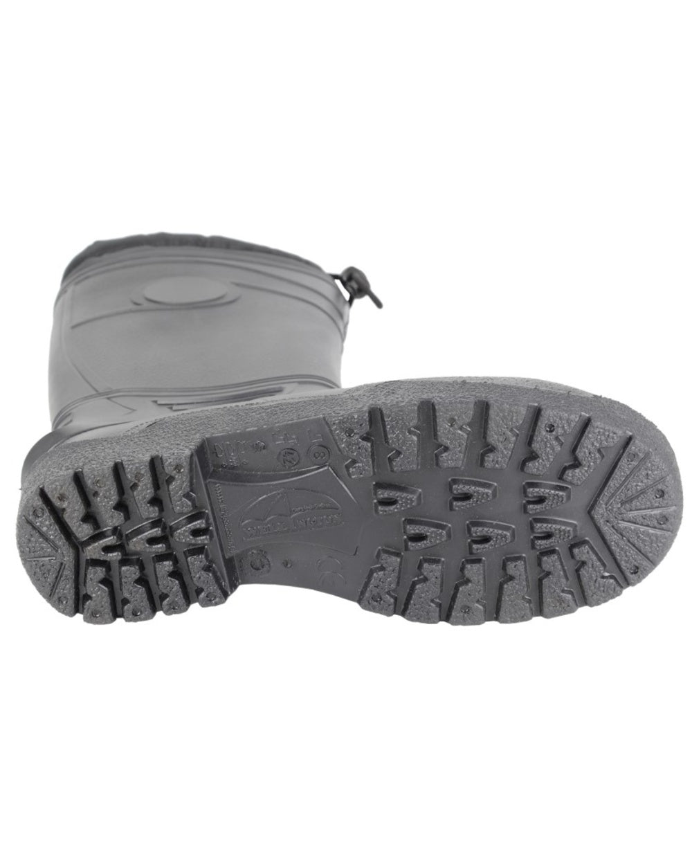 Black coloured Stormwells Mens Toggle Tie Top Polar Boots on white background 