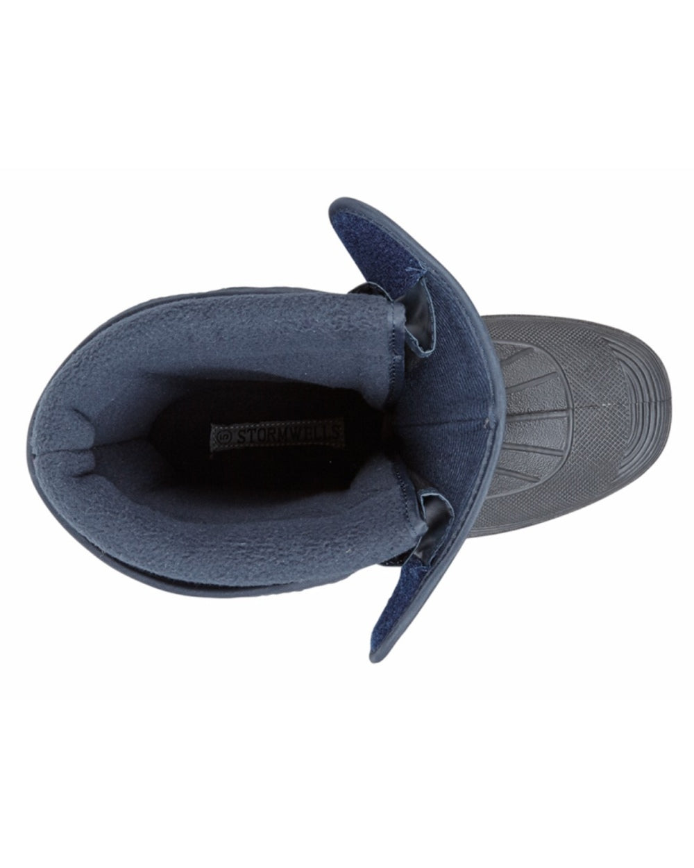 Navy Blue coloured Stormwells Touch Fastening Insulated Ankle Boots on white background 