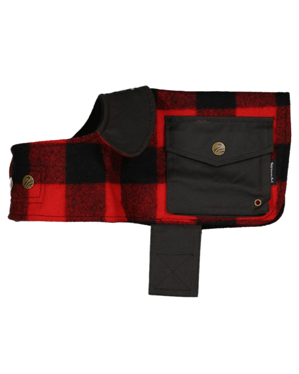 Swanndri Classic Wool Dog Coat - Red Black Check / XS