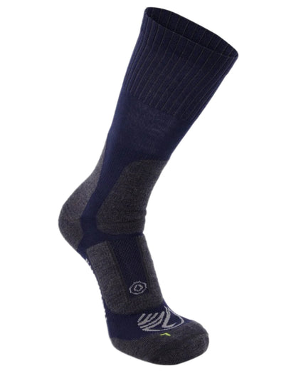 Navy Coloured Swanndri Herculan Technical Mid Socks on white background 