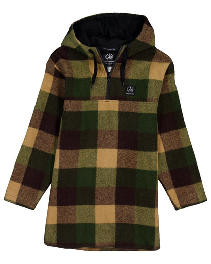 Checkamo coloured Swanndri Kids Brixton V2 Wool Bushshirt on white background 