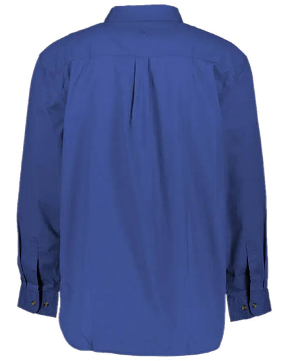 Midnight Navy Coloured Swanndri Mens Byron Long Sleeve Shirt on white background 