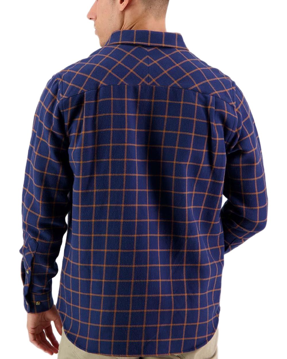 Tan Coloured Swanndri Mens Emerson St Long Sleeve Shirt on white background 