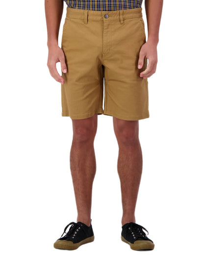 Cashew coloured Swanndri Mens Glenbrook V3 Work Shorts on white background 