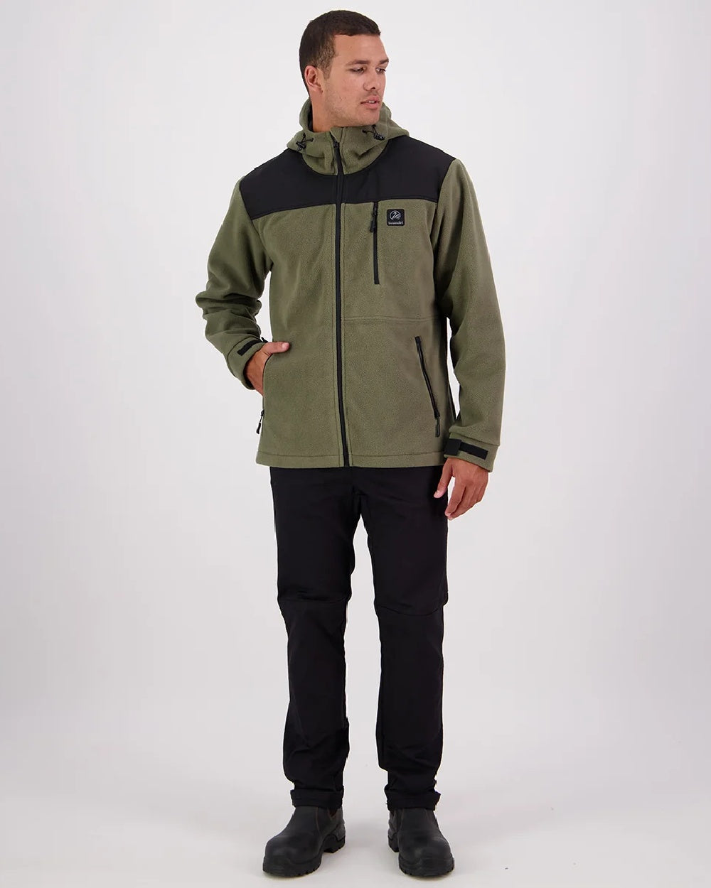 Forest Coloured Swanndri Mens High Rock Stormshield Jacket on White Background 