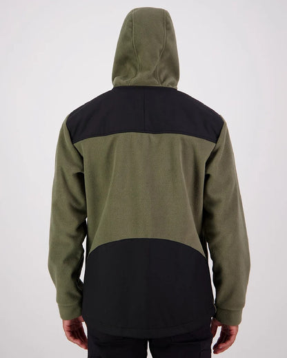 Forest Coloured Swanndri Mens High Rock Stormshield Jacket on White Background 