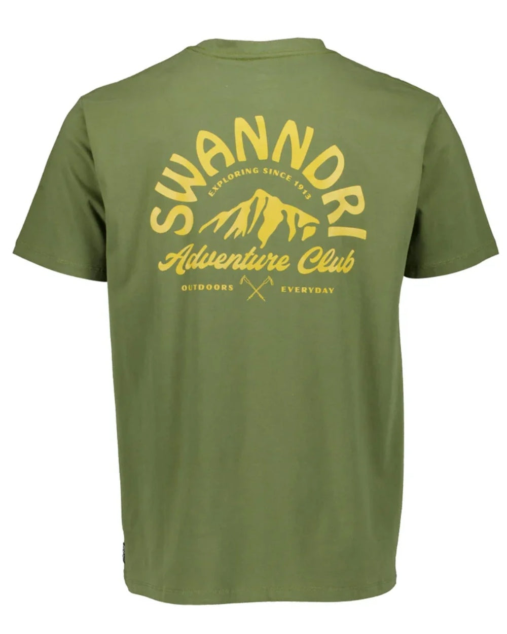 Clover Amber coloured Swanndri Mens Mountain Top T-Shirt on white background 