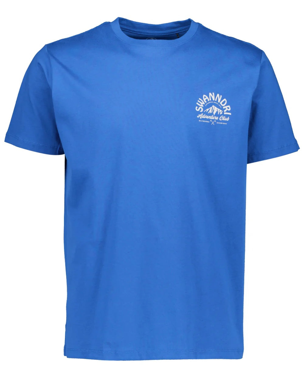 Maui Blue Platinum coloured Swanndri Mens Mountain Top T-Shirt on white background 