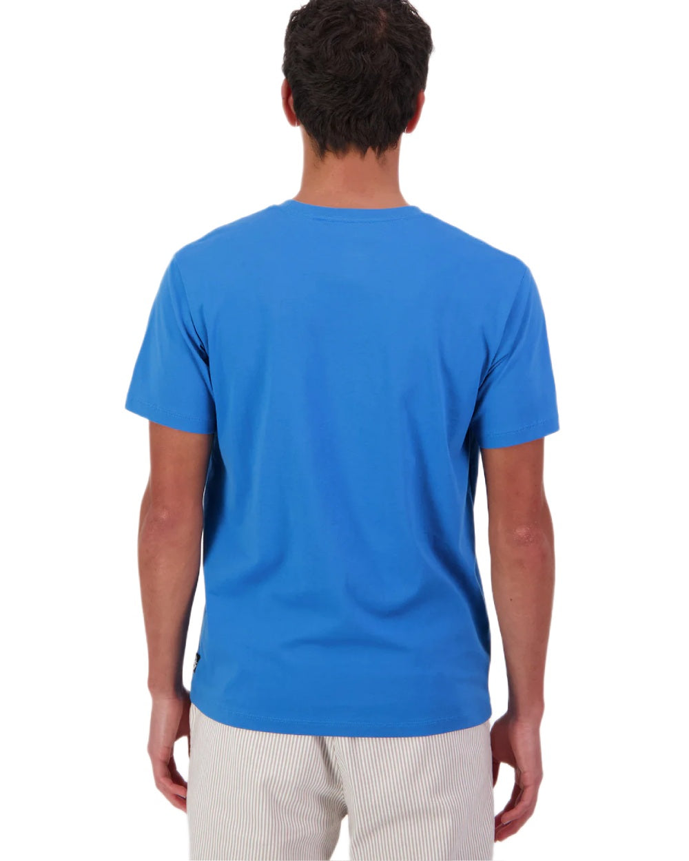 Maui Blue Platinum coloured Swanndri Mens Original V2 T-Shirt on white background 
