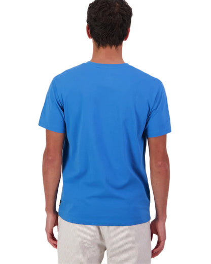 Maui Blue Platinum coloured Swanndri Mens Original V2 T-Shirt on white background 
