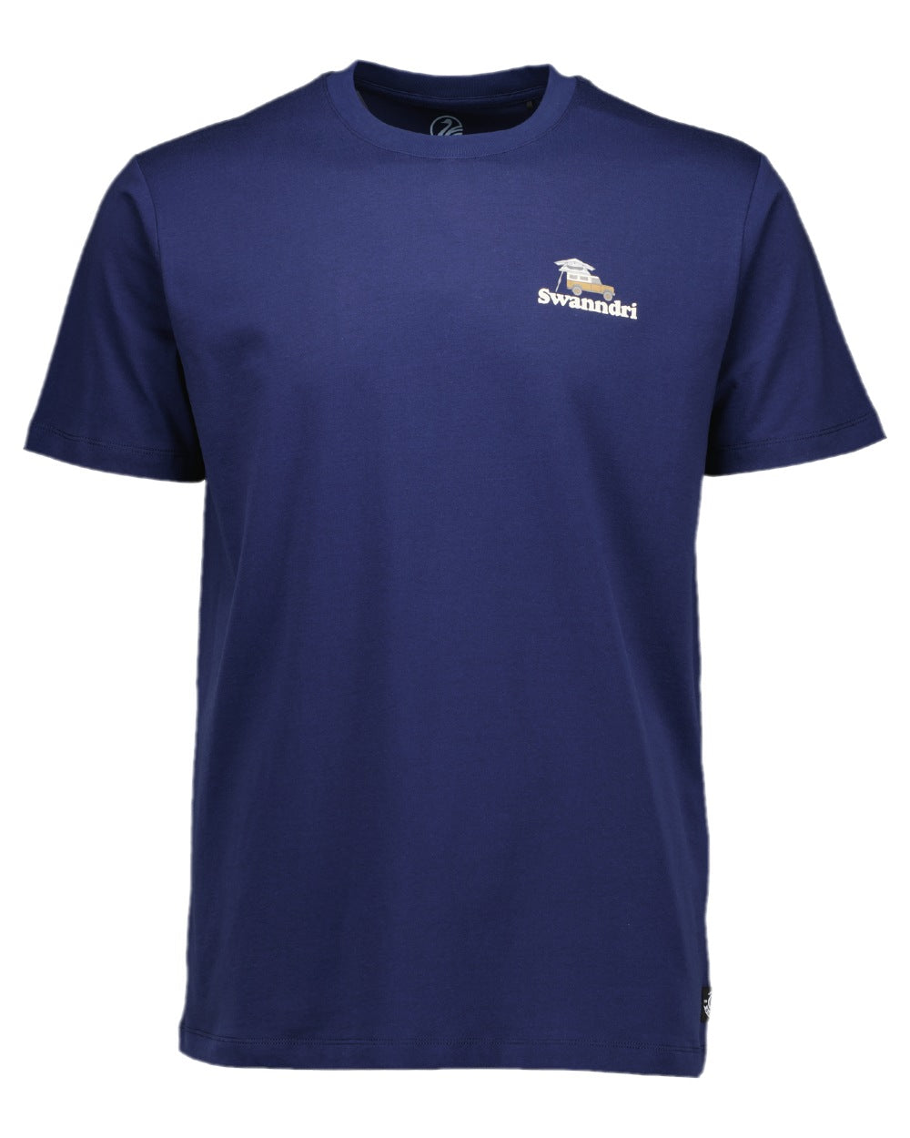 Navy Light Taupe Coloured Swanndri Mens Pop Top Printed T Shirt on white background 