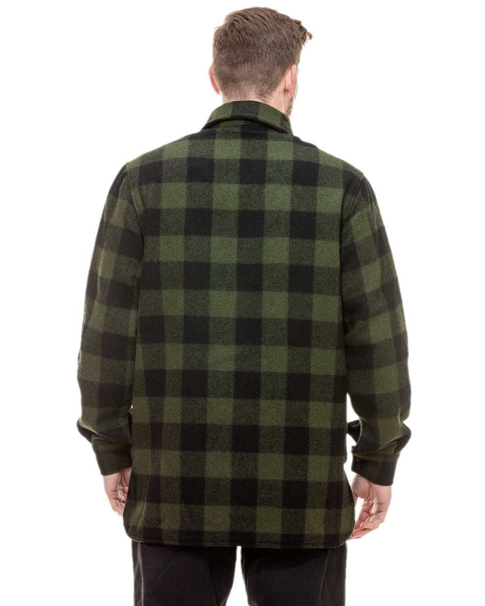 Olive Black Check Coloured Swanndri Mens Ranger Extreme V2 on white background 