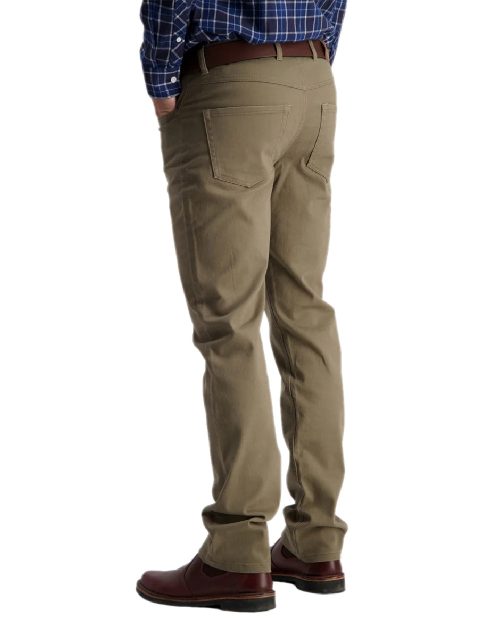 Gunsmoke Coloured Swanndri Mens Riffle Cotton Stretch Jeans on white background 