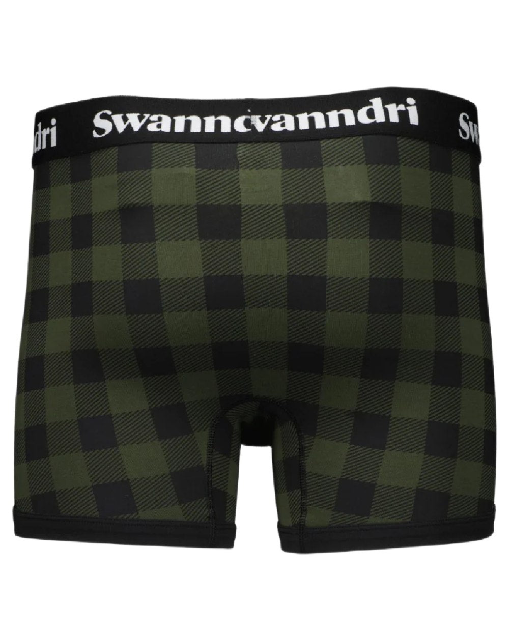 Olive Black Check Coloured Swanndri Mens Underwear on white background 