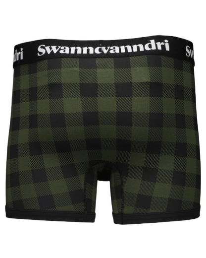 Olive Black Check Coloured Swanndri Mens Underwear on white background 