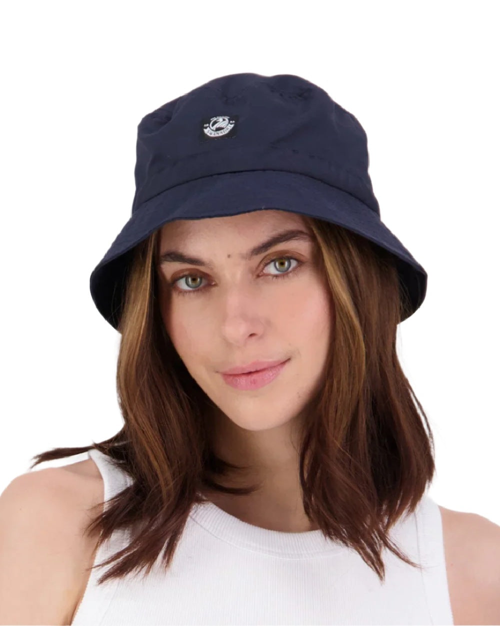 Navy Coloured Swanndri Murrays Bay V3 Hat on white background 