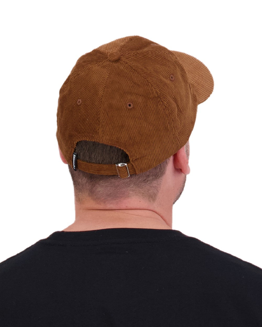 Nutshell Taupe Coloured Swanndri Swanni Corduroy Cap on white background 