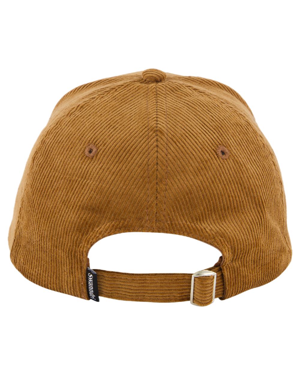 Nutshell Taupe Coloured Swanndri Swanni Corduroy Cap on white background 